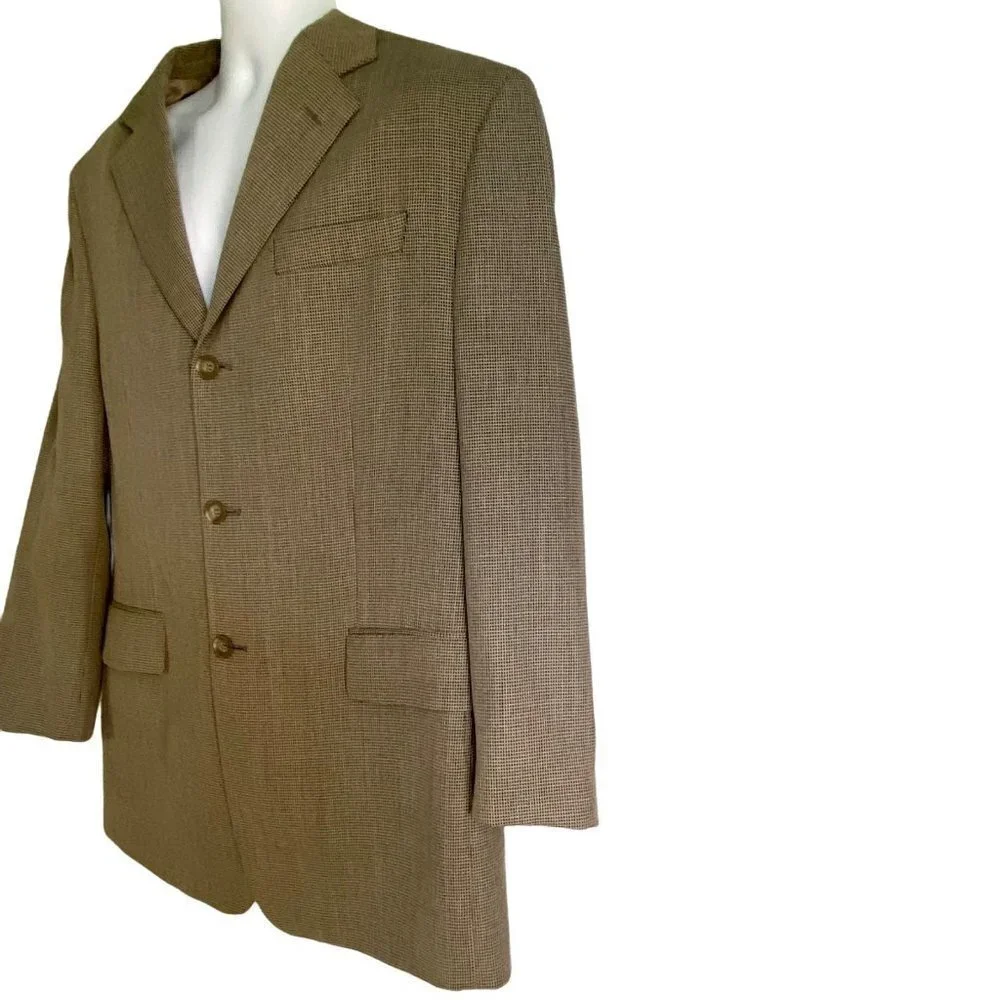 Geoffrey Beene 3 Button Sport Coat Jacket Blazer 42L